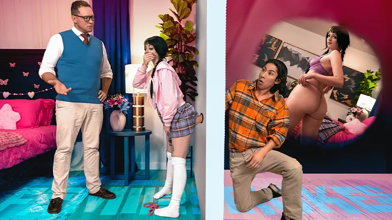 Stick Your Dick Through the Wall and Fuck Me Like the Slut He Thinks I Am - Family Strokes